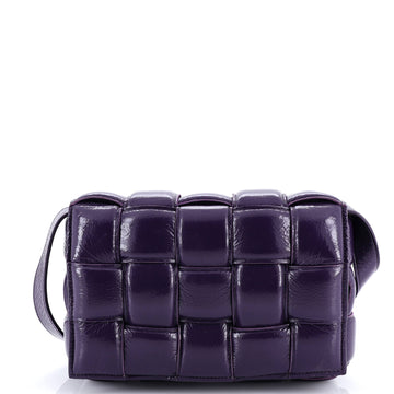 Bottega Veneta Cassette Crossbody Bag Padded Maxi Intrecciato Patent