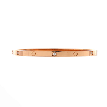 Cartier Love 6 Diamond Bracelet 18K Rose Gold and Diamonds Small