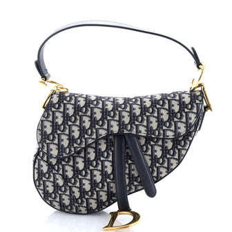 Christian Dior Saddle Handbag Oblique Canvas Medium