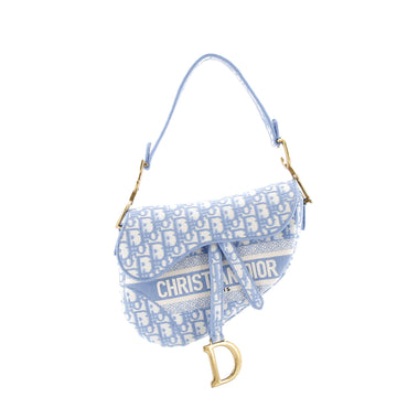 Christian Dior Saddle Handbag Oblique Canvas Medium