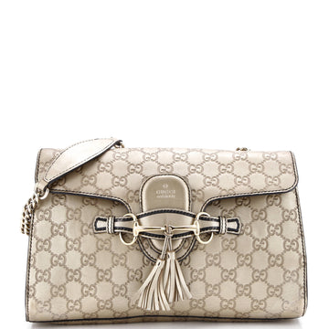 Gucci Emily Chain Flap Bag Guccissima Leather Medium