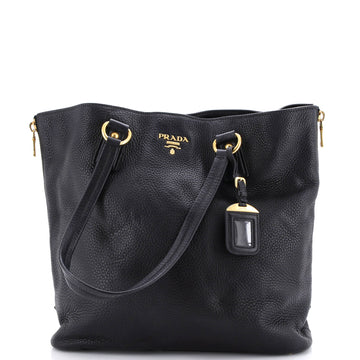 Prada Side Zip Shopper Tote Vitello Daino Large