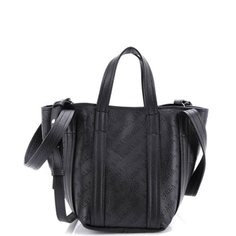 Balenciaga Everyday 2.0 North South Tote Logo Perforated Leather XS