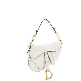 Christian Dior Saddle Handbag Leather Mini