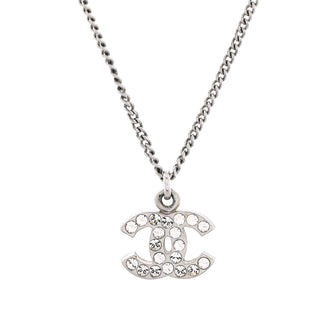 Chanel CC Pendant Necklace Metal with Crystals