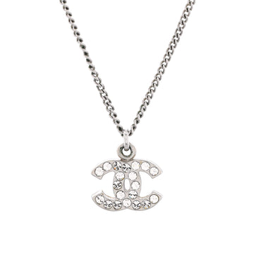 Chanel CC Pendant Necklace Metal with Crystals