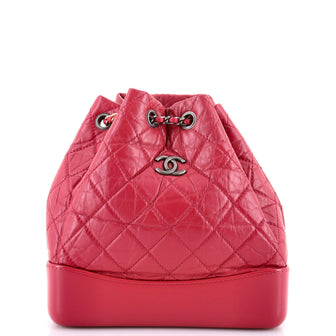 Chanel Gabrielle Backpack Quilted Aged Calfskin Small