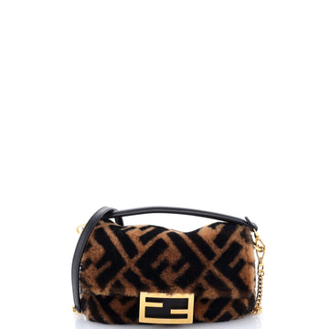 Fendi Baguette NM Bag Zucca Shearling Mini