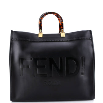 Fendi Sunshine Shopper Tote Leather Large