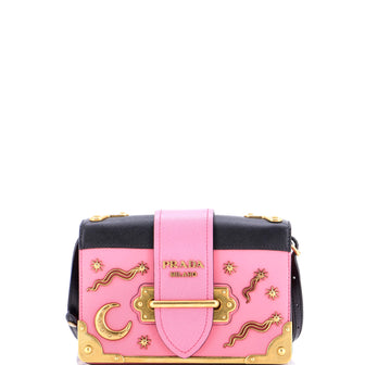 Prada Cahier Crossbody Bag Embellished Leather Small