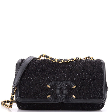 Chanel Filigree Flap Bag Quilted Tweed Medium