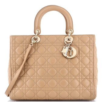 Christian Dior Lady Dior Bag Cannage Quilt Lambskin Large
