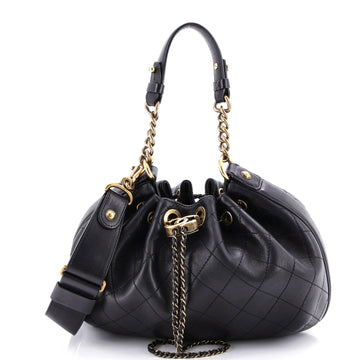 Chanel Paris in Rome Drawstring Bag Quilted Lambskin Small