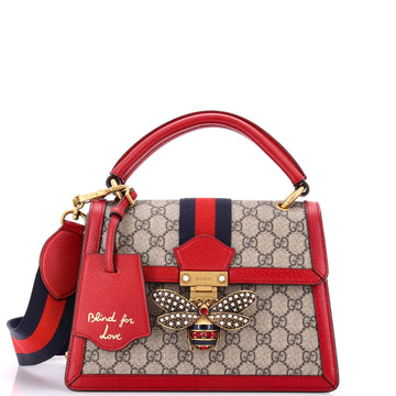 Gucci Queen Margaret Top Handle Bag GG Coated Canvas with Leather Small