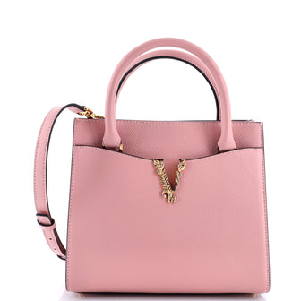 Versace Virtus Front Pocket Tote Leather Medium