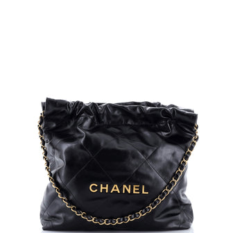 Chanel 22 Chain Hobo Quilted Calfskin Small