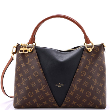 Louis Vuitton V Tote Monogram Canvas and Leather MM