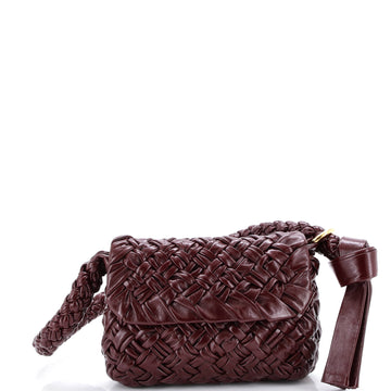 Bottega Veneta Kalimero Citta Shoulder Bag Intrecciato Plisse Leather