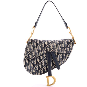 Christian Dior Saddle Handbag Oblique Canvas Medium
