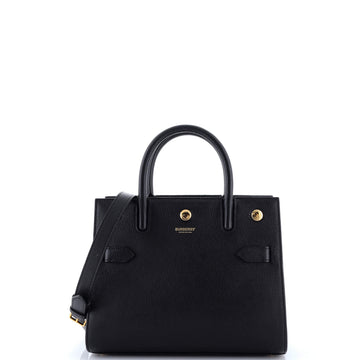 Burberry Title Top Handle Bag Leather Mini