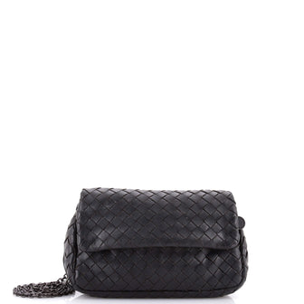 Bottega Veneta Expandable Chain Crossbody Bag Intrecciato Nappa Small