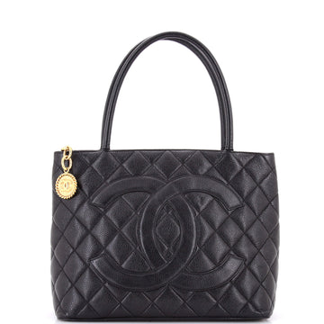 Chanel Medallion Tote Quilted Caviar