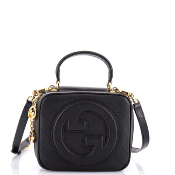 Gucci Blondie NM Top Handle Shoulder Bag Diagonal Quilted Leather