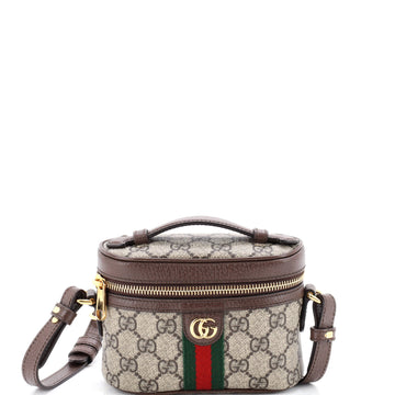 Gucci Ophidia Top Handle Bag GG Coated Canvas Mini