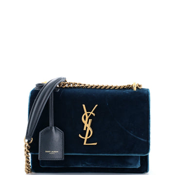 Saint Laurent Sunset Crossbody Bag Velvet Small