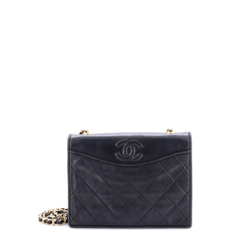 Chanel Vintage CC Full Flap Bag Quilted Lambskin Small