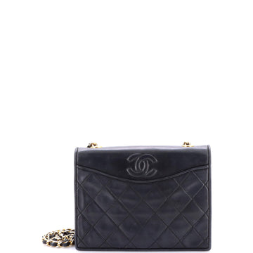 Chanel Vintage CC Full Flap Bag Quilted Lambskin Small