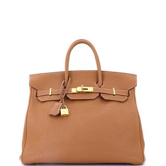 Hermes Birkin Handbag Brown Togo with Gold Hardware 30