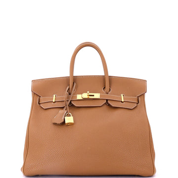 Hermes Birkin Handbag Brown Togo with Gold Hardware 30
