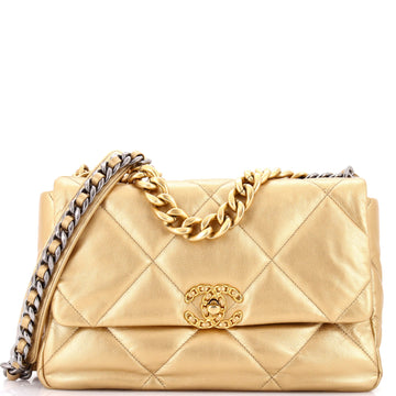 Chanel 19 Flap Bag Quilted Leather Large