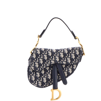 Christian Dior Saddle Handbag Oblique Canvas Mini