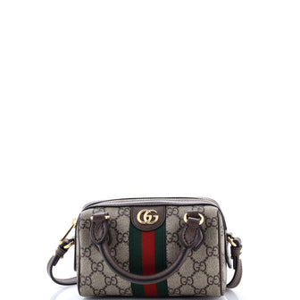 Gucci Ophidia Convertible Boston Bag GG Coated Canvas Super Mini