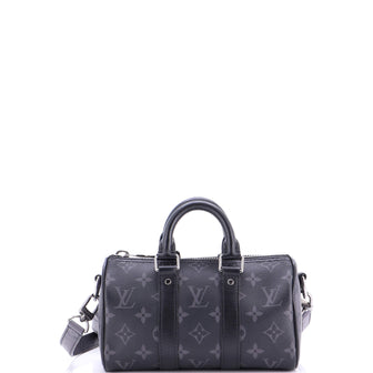 Louis Vuitton Keepall Bandouliere Bag Reverse Monogram Eclipse Canvas XS