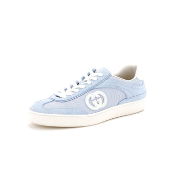 Gucci Women's G75 Low Top Sneakers GG Canvas and Suede