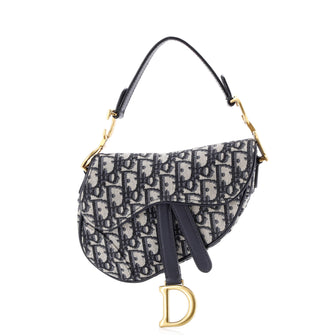 Christian Dior Saddle Handbag Oblique Canvas Mini