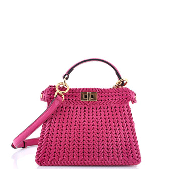 Fendi Peekaboo ISeeU Bag Woven Leather Petite