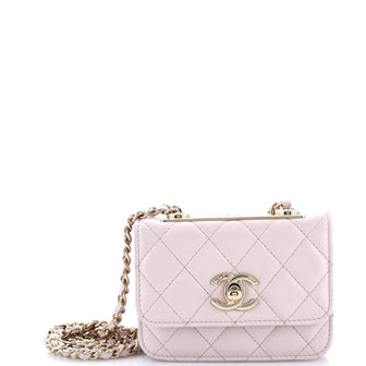 Chanel Trendy CC Card Holder on Chain Quilted Lambskin