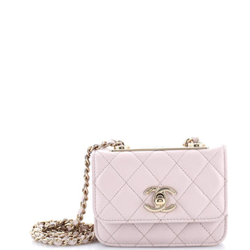 Chanel Trendy CC Card Holder on Chain Quilted Lambskin