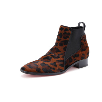 Christian Louboutin Women's Marmada Flat Chelsea Boots Printed Calf Hair