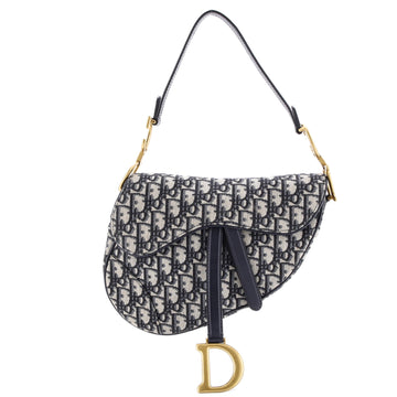 Christian Dior Saddle Handbag Oblique Canvas Medium