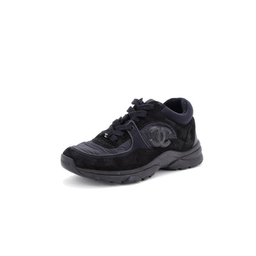 Chanel Women's CC Low-Top Sneakers Suede with Leather and Nylon