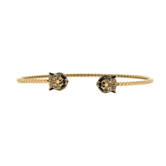 Gucci Le Marche Des Merveilles Tiger Cuff Bracelet 18K Yellow Gold with Daimonds