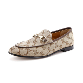 Gucci Women's Jordaan Loafers GG Canvas