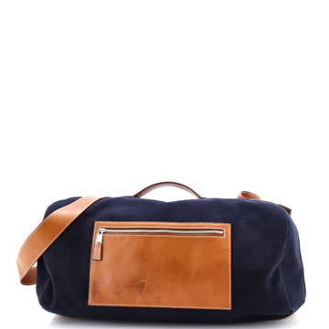 Hermes Odyssee Terre Duffle Bag Canvas with Leather