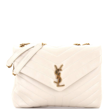 Saint Laurent Loulou Shoulder Bag Matelasse Chevron Leather Medium