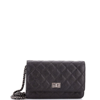 Chanel Reissue 2.55 Wallet on Chain Quilted Caviar